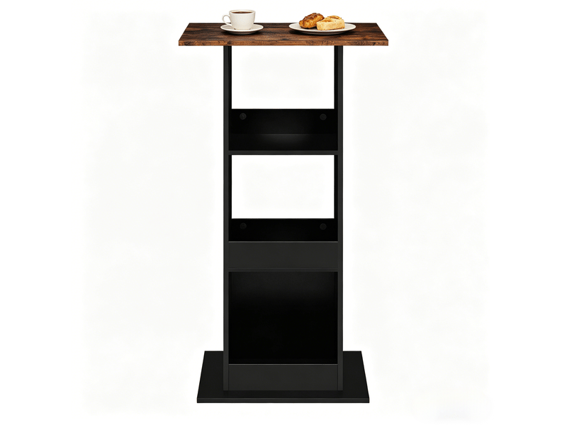 Table à manger table de salle à manger haute forme carrée fonction 2 en 1 - Conforama E
