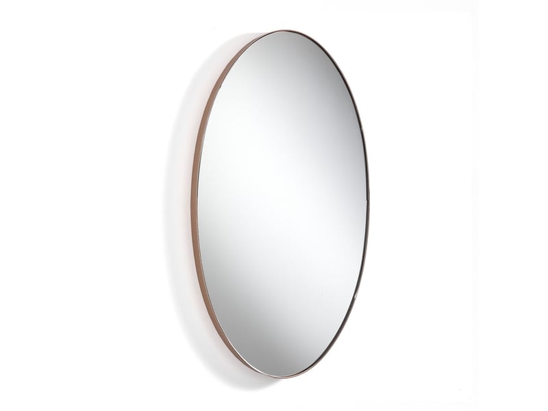 Miroir mural ovale cuivre poli 80x45 ryan copper  - Conforama A
