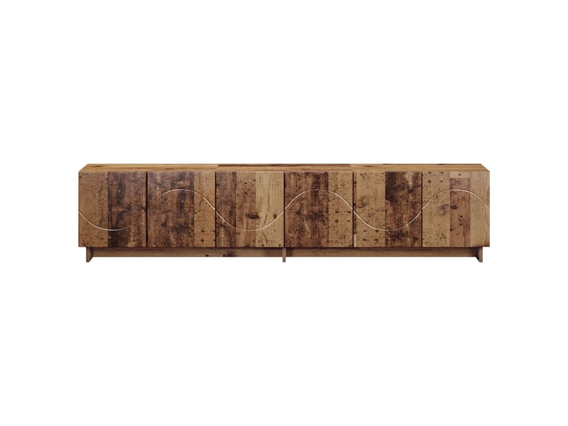  Meuble tv, banc tv 179,5x34,5x40 cm bois ancien bois d'ingénierie  - Conforama D