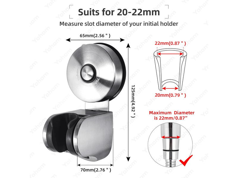Support pommeau de douche à ventouse support mural pour douchette à main 4 modes d'angle réglable accessoires de salle de bain wc sans - Conforama B