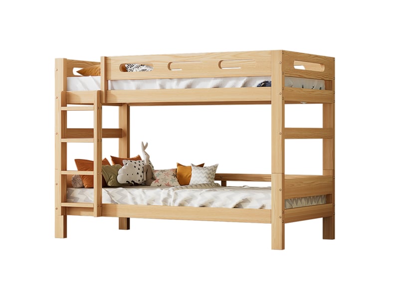  Modenvie lit superpose separable 90x200 cm - structure en pin massif, sans matelas - naturel  - Conforama A