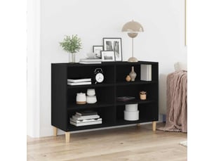 Buffet - bahut - meuble de rangement 103,5 x 35 x 70 cm bois d'ingénierie chêne noir