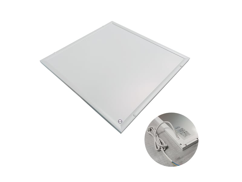 Panneau chauffant électrique de plafond en aluminium blanc 122 × 62 cm, fil nicr, protection anti-surchauffe  - Conforama A