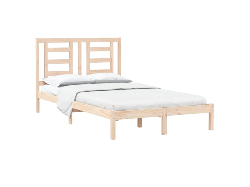 Lit double- lit adulte - cadre de lit sans matelas 120x190 cm bois massif - Conforama B