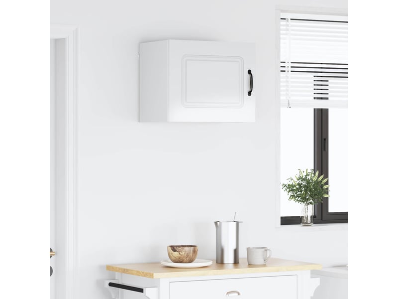  Meuble mural de cuisine | armoire de cuisine blanc brillant 50x31x40cm  - Conforama D
