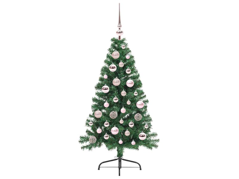  Sapin de noël artificiel, arbre de noël pré-éclairé vert 120 cm pvc shl7647  - Conforama D