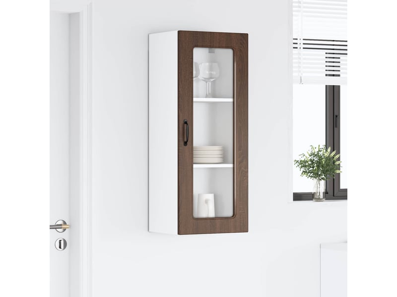  Meuble mural de cuisine | armoire de cuisine chêne brun 40x31x100cm shl2515  - Conforama D
