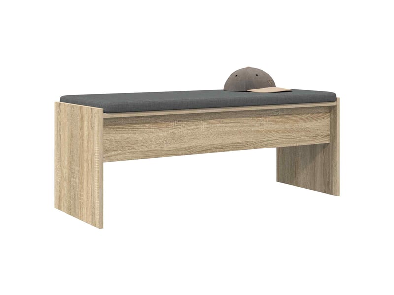  Banc d'entrée, banc interieur avec coussin chêne sonoma 103x38x40 cm  - Conforama C