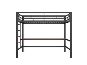 Lit mezzanine 90x200 cm <strong>ZOVIRA</strong>  <strong></strong> coloris noir