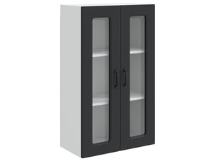 Meuble mural de cuisine | armoire de cuisine noir 60x31x100cm shl1659