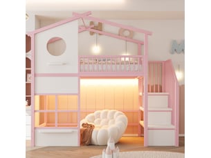 Lit mezzanine 90x200 cm TCQPZ   coloris bicolore