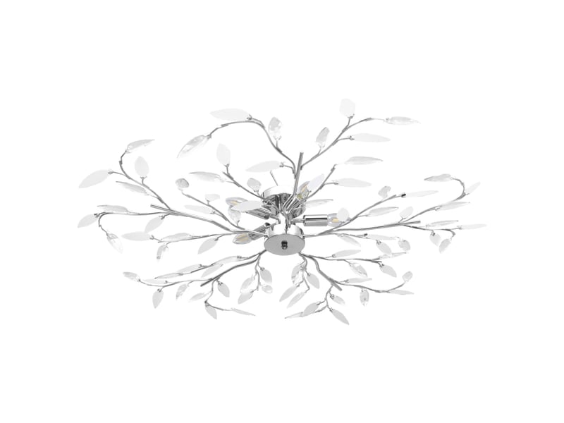  Plafonnier à bras feuille en cristal acrylique 5 ampoules e14  - Conforama A