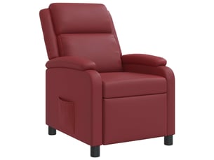 Fauteuil relax manuel VIDAXL Simili rouge
