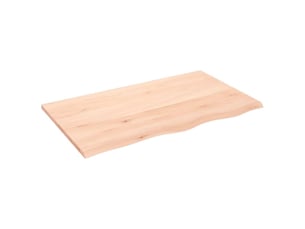 Comptoir de salle de bain, plan de travail 100x60x2 cm bois massif non traité cf65712