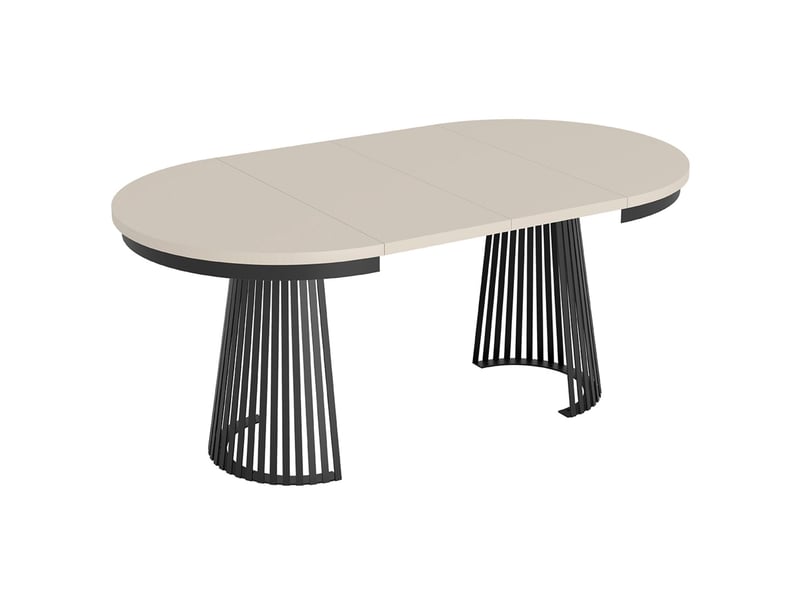 Selsey garda - table à manger ronde extensible - 100 cm - cachemirenoir Garda - Conforama E