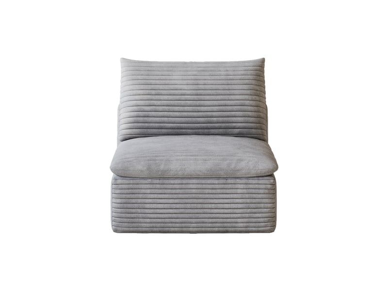  Canapé modulable gris en mousse sans cadre tissu coton doux confortable  - Conforama W