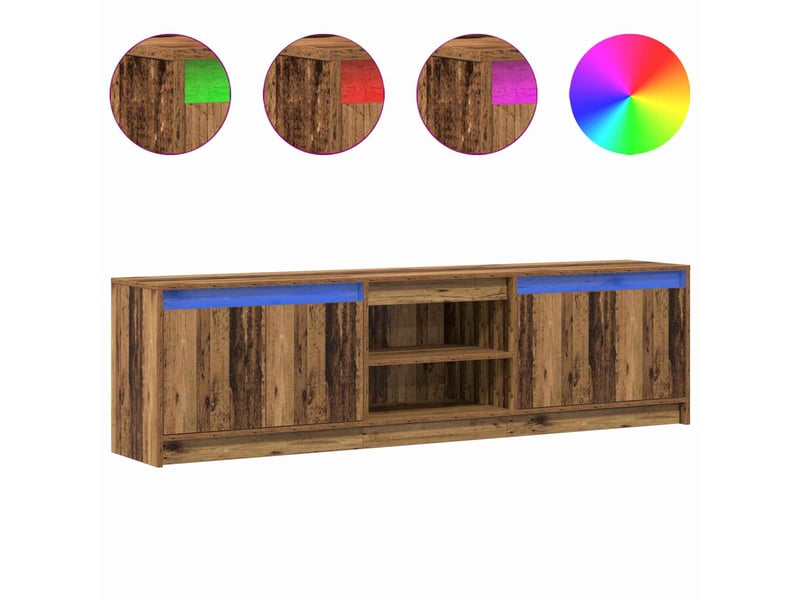  Meuble tv - unites tv 180 x 34 x 50 cm marron bois d'ingénierie  - Conforama D