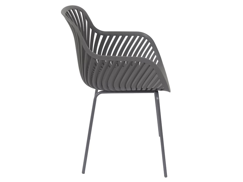 Lot de 2 fauteuils - home deco factory - ibiza - extérieur - gris - Conforama C