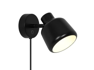 Applique murale design cool et distinctif, louella en métal noir, ip20, nordlux