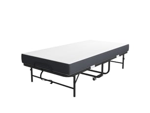 Lit simple 90x190 cm <strong>MAISENTIEL</strong> <strong></strong> coloris noir