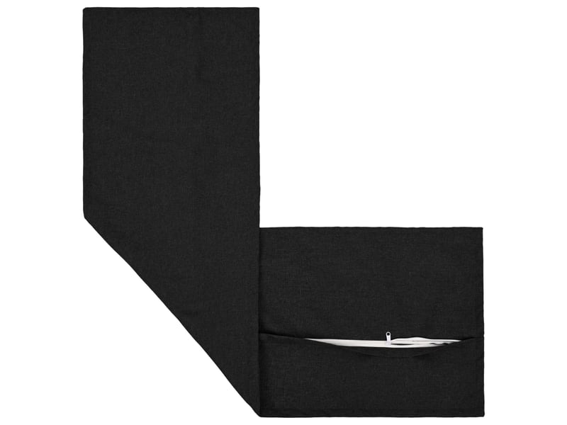  Lot de 2 coussins avec oreiller, coussins décoratifs houten noir lin synthétique cf51187  - Conforama C