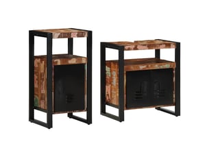 Ensemble de mobilier de salle de bain 2 pièces marron cf64225