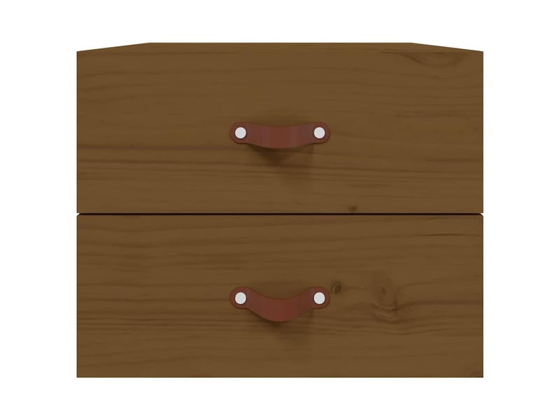  Lot de 2 tables de chevet - cabinet de chevet - table de nuit murales marron miel 50x36x40 cm  - Conforama E