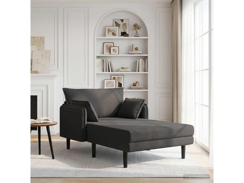  Vidaxl grande méridienne gris foncé bouclé  - Conforama B