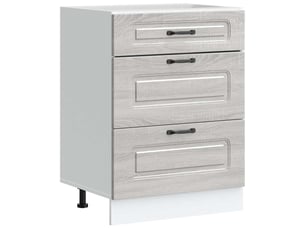 Meuble de rangement, armoire de cuisine kalmar sonoma gris bois d'ingénierie shl8493