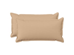 Lot de 2 coussins avec oreiller, coussins décoratifs houten crème lin synthétique cf51156