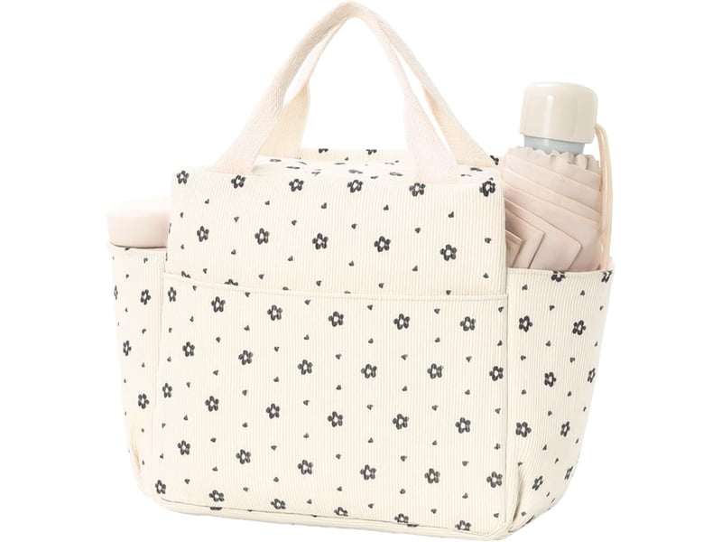 Velours côtelé sac isotherme repas femme, grande capacité sac lunch box, lunch bag isotherme avec de multiples poches, idéal pour le travail - Conforama B