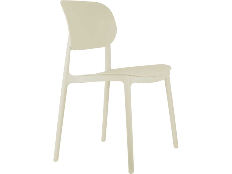  Chaise colorée en polypropylène cheer blanc cassé  - Conforama A