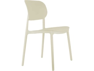 Chaise colorée en polypropylène cheer blanc cassé