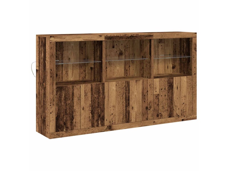 Buffet - bahut - meuble de rangement led bois ancien 181,5 x 37 x 100 cm bois d'ingénierie - Conforama A