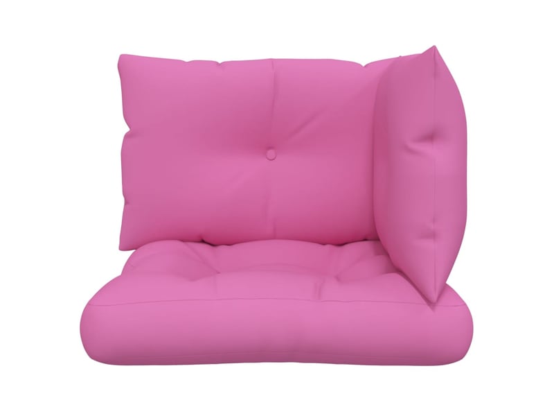  Lot de 3 coussins de palette, coussins de canapé rose tissu oxford cf59699  - Conforama D