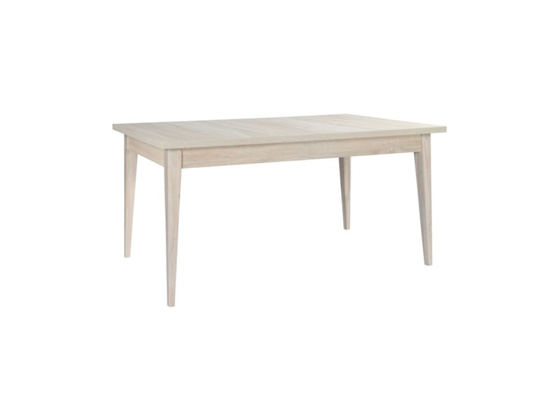 Salle à manger complète malmo avec table extensible et vitrine led – chêne clair et blanc - Conforama E