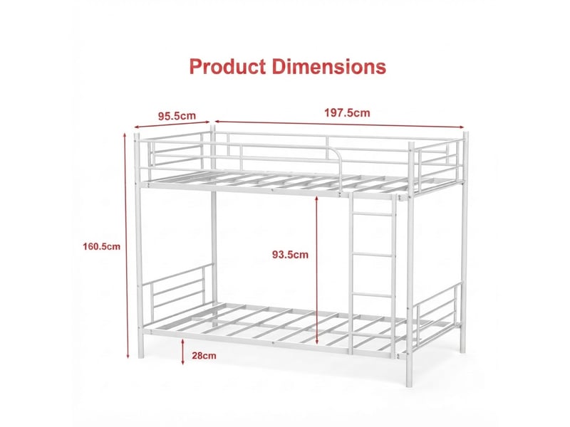  Lit jeune, 90x190 cm, en acier, blanc cao-W3148P518132-conf-NEW - Conforama R