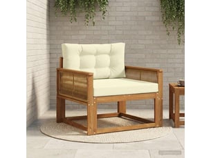 Vidaxl sofa de milieu extérieur bois d'acacia massif naturel