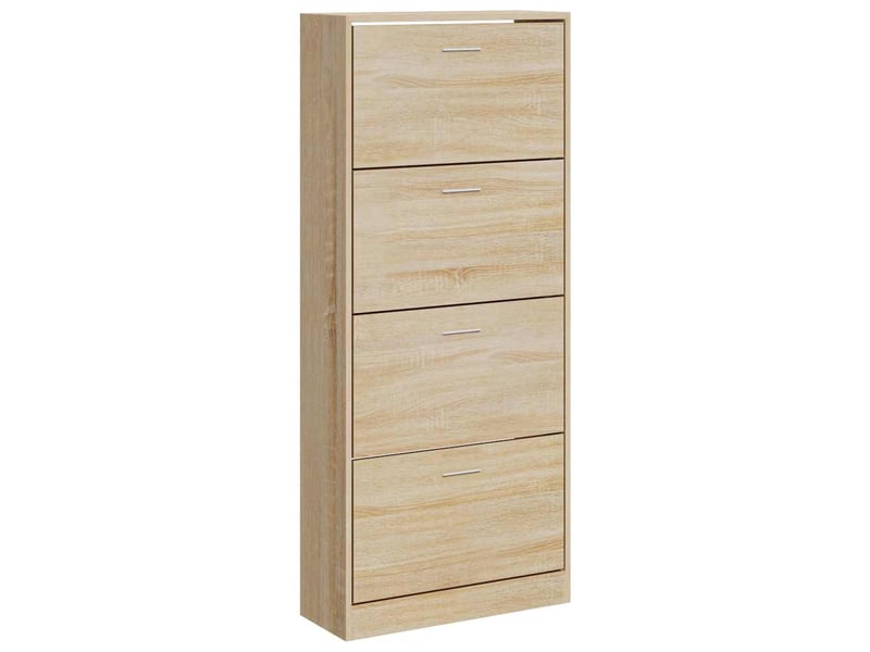  Meuble à chaussure, armoire à chaussures chêne sonoma 63x24x147cm bois d'ingénierie  - Conforama A