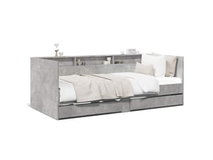 Lit simple 100x200 cm coloris gris