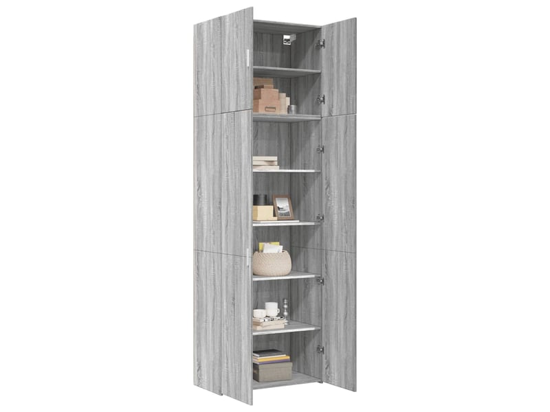  Buffet haut - bahut - meuble de rangement sonoma gris 80x42,5x249 cm bois d'ingénierie  - Conforama C