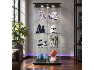 Vitrine coloris noir 4 étagère(s) SANS MARQUE - 80.49 cmx163.9 cm