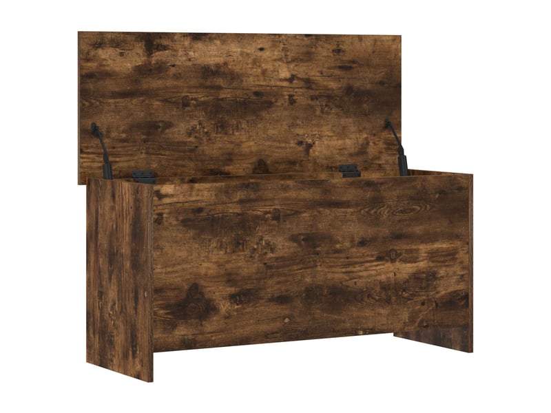  Coffre de rangement avec stockage chêne fumé 100x40x50 cm  - Conforama E