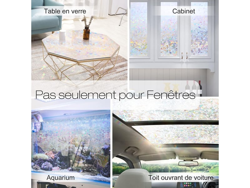  Film pour vitre à motif arc-en-ciel – 50x200 cm  - Conforama D