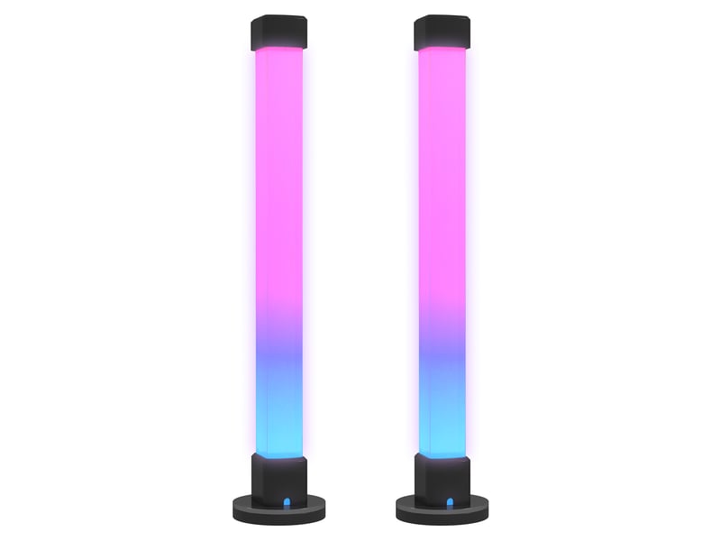  Ensemble de lampes de table avec télécommande bluetooth, synchronisation musicale et minuterie, blanc  - Conforama A