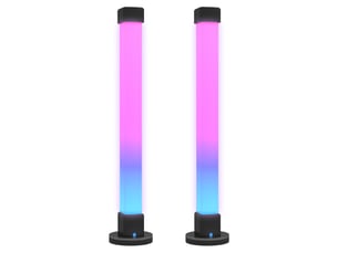 Ensemble de lampes de table avec télécommande bluetooth, synchronisation musicale et minuterie, blanc