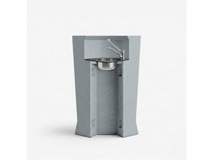 Comptoir de bar avec évier intégré en polyéthylène marvy anthracite - turquoise