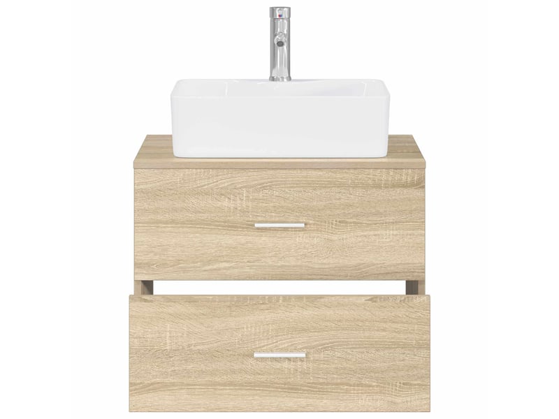 Ensemble de mobilier de salle de bain chêne sonoma cf64665 - Conforama C