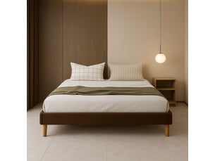 Sommier tapissier 180x200 cm <strong>KING OF DREAMS</strong> <strong>SOMMIER GREGORY MARRON</strong> épaisseur 20 cm 26 latte(s)