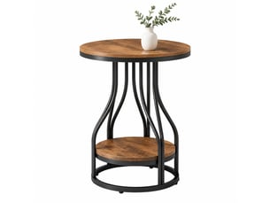 Table basse rond(e) coloris bicolore <strong>CHICFURN</strong> <strong></strong> - 50 cmx50 cm
